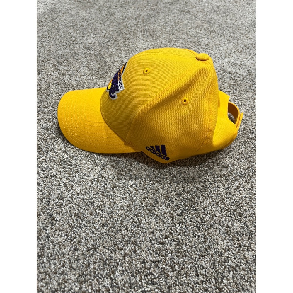 Adidas NBA Los Angeles Lakers Wool Hat Yellow‎ Adjustable Baseball Cap - Picture 2 of 7